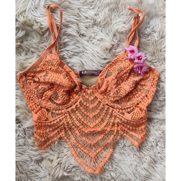 For Love And Lemons Other - For Love and Lemons Snapdragon Neon Lace Bra